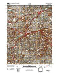 Norristown Pennsylvania Historical topographic map, 1:24000 scale, 7.5 X 7.5 Minute, Year 2010
