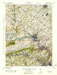 Norristown Pennsylvania Historical topographic map, 1:62500 scale, 15 X 15 Minute, Year 1943