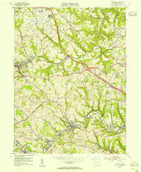 Oakdale Pennsylvania Historical topographic map, 1:24000 scale, 7.5 X 7.5 Minute, Year 1953
