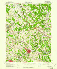 Oakdale Pennsylvania Historical topographic map, 1:24000 scale, 7.5 X 7.5 Minute, Year 1960
