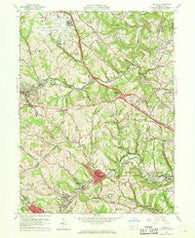 Oakdale Pennsylvania Historical topographic map, 1:24000 scale, 7.5 X 7.5 Minute, Year 1960