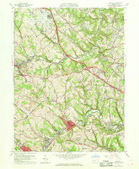 Oakdale Pennsylvania Historical topographic map, 1:24000 scale, 7.5 X 7.5 Minute, Year 1960