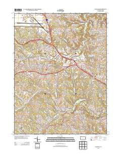 Oakdale Pennsylvania Historical topographic map, 1:24000 scale, 7.5 X 7.5 Minute, Year 2013
