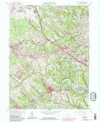 Oakdale Pennsylvania Historical topographic map, 1:24000 scale, 7.5 X 7.5 Minute, Year 1960