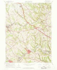 Oakdale Pennsylvania Historical topographic map, 1:24000 scale, 7.5 X 7.5 Minute, Year 1960