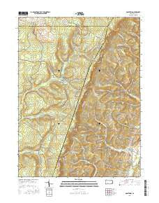 Ogletown Pennsylvania Current topographic map, 1:24000 scale, 7.5 X 7.5 Minute, Year 2016