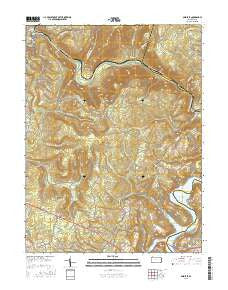 Ohiopyle Pennsylvania Current topographic map, 1:24000 scale, 7.5 X 7.5 Minute, Year 2016