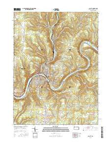 Oil City Pennsylvania Current topographic map, 1:24000 scale, 7.5 X 7.5 Minute, Year 2016