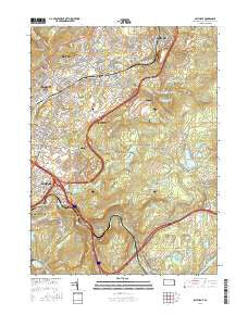 Olyphant Pennsylvania Current topographic map, 1:24000 scale, 7.5 X 7.5 Minute, Year 2016