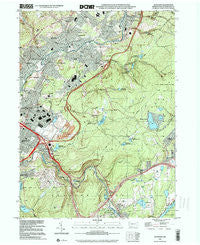 Olyphant Pennsylvania Historical topographic map, 1:24000 scale, 7.5 X 7.5 Minute, Year 1999