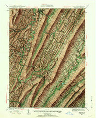 Orbisonia Pennsylvania Historical topographic map, 1:62500 scale, 15 X 15 Minute, Year 1939