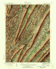 Orbisonia Pennsylvania Historical topographic map, 1:62500 scale, 15 X 15 Minute, Year 1939