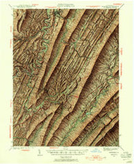 Orbisonia Pennsylvania Historical topographic map, 1:62500 scale, 15 X 15 Minute, Year 1939