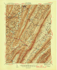 Orbisonia Pennsylvania Historical topographic map, 1:62500 scale, 15 X 15 Minute, Year 1944