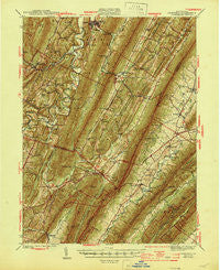 Orbisonia Pennsylvania Historical topographic map, 1:62500 scale, 15 X 15 Minute, Year 1944
