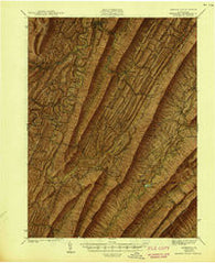 Orbisonia Pennsylvania Historical topographic map, 1:62500 scale, 15 X 15 Minute, Year 1944