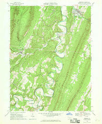 Orbisonia Pennsylvania Historical topographic map, 1:24000 scale, 7.5 X 7.5 Minute, Year 1966