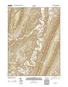 Orbisonia Pennsylvania Historical topographic map, 1:24000 scale, 7.5 X 7.5 Minute, Year 2013