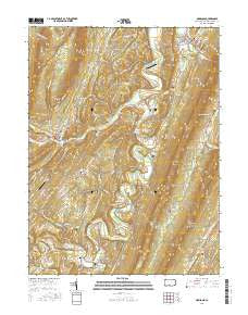 Orbisonia Pennsylvania Current topographic map, 1:24000 scale, 7.5 X 7.5 Minute, Year 2016
