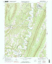 Orbisonia Pennsylvania Historical topographic map, 1:24000 scale, 7.5 X 7.5 Minute, Year 1966