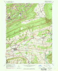 Orwigsburg Pennsylvania Historical topographic map, 1:24000 scale, 7.5 X 7.5 Minute, Year 1944