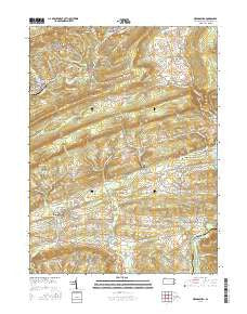 Orwigsburg Pennsylvania Current topographic map, 1:24000 scale, 7.5 X 7.5 Minute, Year 2016