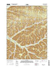 Oswayo Pennsylvania Current topographic map, 1:24000 scale, 7.5 X 7.5 Minute, Year 2016