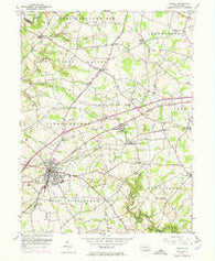 Oxford Pennsylvania Historical topographic map, 1:24000 scale, 7.5 X 7.5 Minute, Year 1953