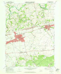 Palmyra Pennsylvania Historical topographic map, 1:24000 scale, 7.5 X 7.5 Minute, Year 1969