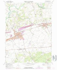 Palmyra Pennsylvania Historical topographic map, 1:24000 scale, 7.5 X 7.5 Minute, Year 1969
