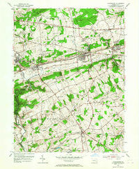 Parkesburg Pennsylvania Historical topographic map, 1:24000 scale, 7.5 X 7.5 Minute, Year 1953