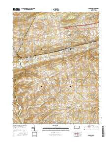 Parkesburg Pennsylvania Current topographic map, 1:24000 scale, 7.5 X 7.5 Minute, Year 2016