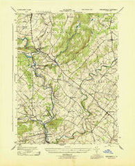 Perkiomenville Pennsylvania Historical topographic map, 1:31680 scale, 7.5 X 7.5 Minute, Year 1943