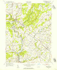 Perkiomenville Pennsylvania Historical topographic map, 1:24000 scale, 7.5 X 7.5 Minute, Year 1953