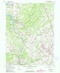 Perkiomenville Pennsylvania Historical topographic map, 1:24000 scale, 7.5 X 7.5 Minute, Year 1960