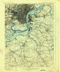 Philadelphia Pennsylvania Historical topographic map, 1:62500 scale, 15 X 15 Minute, Year 1898