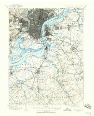 Philadelphia Pennsylvania Historical topographic map, 1:62500 scale, 15 X 15 Minute, Year 1894