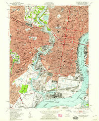 Philadelphia Pennsylvania Historical topographic map, 1:24000 scale, 7.5 X 7.5 Minute, Year 1949