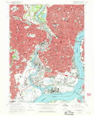 Philadelphia Pennsylvania Historical topographic map, 1:24000 scale, 7.5 X 7.5 Minute, Year 1967