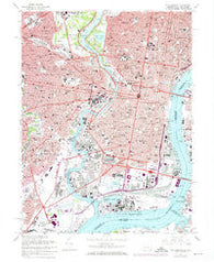 Philadelphia Pennsylvania Historical topographic map, 1:24000 scale, 7.5 X 7.5 Minute, Year 1967