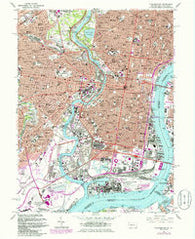 Philadelphia Pennsylvania Historical topographic map, 1:24000 scale, 7.5 X 7.5 Minute, Year 1967