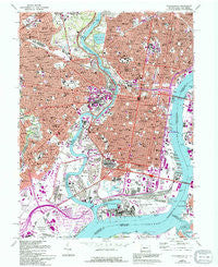 Philadelphia Pennsylvania Historical topographic map, 1:24000 scale, 7.5 X 7.5 Minute, Year 1967