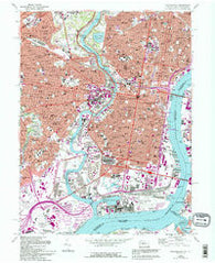 Philadelphia Pennsylvania Historical topographic map, 1:24000 scale, 7.5 X 7.5 Minute, Year 1967