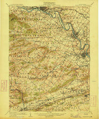 Phoenixville Pennsylvania Historical topographic map, 1:62500 scale, 15 X 15 Minute, Year 1906
