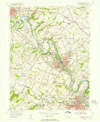Phoenixville Pennsylvania Historical topographic map, 1:24000 scale, 7.5 X 7.5 Minute, Year 1955