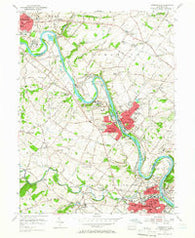 Phoenixville Pennsylvania Historical topographic map, 1:24000 scale, 7.5 X 7.5 Minute, Year 1955