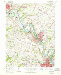 Phoenixville Pennsylvania Historical topographic map, 1:24000 scale, 7.5 X 7.5 Minute, Year 1955