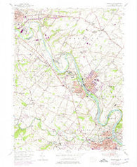 Phoenixville Pennsylvania Historical topographic map, 1:24000 scale, 7.5 X 7.5 Minute, Year 1955