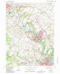 Phoenixville Pennsylvania Historical topographic map, 1:24000 scale, 7.5 X 7.5 Minute, Year 1955