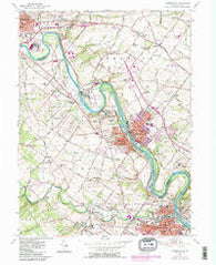 Phoenixville Pennsylvania Historical topographic map, 1:24000 scale, 7.5 X 7.5 Minute, Year 1955